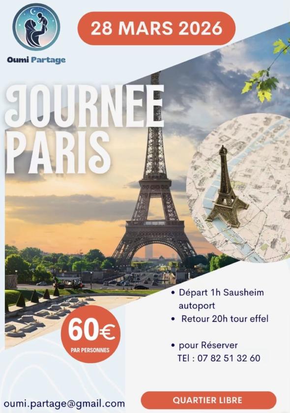 sortie à SAUSHEIM, Haut Rhin. SORTIE, VOYAGE A PARIS EN BUS Sortir à SAUSHEIM(Haut Rhin). SAUSHEIM.