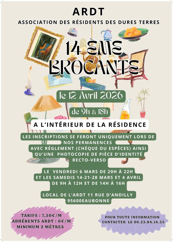 sortie à EAUBONNE, Val d'oise. BROCANTE-VIDE GRENIER Sortir à EAUBONNE(Val d'oise). EAUBONNE.