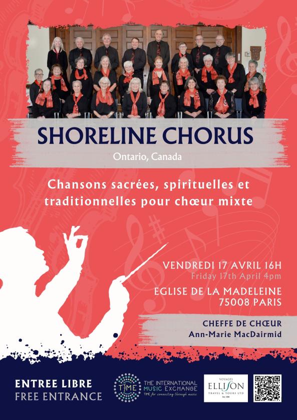 sortie à PARIS, Paris. SHORELINE CHORUS À L'ÉGLISE DE LA MADELEINE Sortir à PARIS(Paris). PARIS.