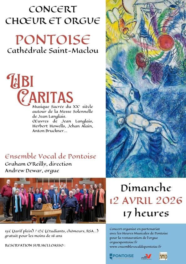 sortie à PONTOISE, Val d'oise. CONCERT UBI CARITAS Sortir à PONTOISE(Val d'oise). PONTOISE.