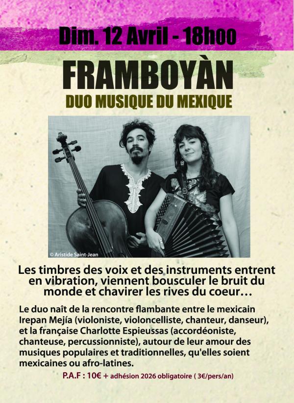 sortie à BRASSAC LES MINES, Puy de Dôme. CONCERT FRAMBOYÀN Sortir à BRASSAC LES MINES(Puy de Dôme). BRASSAC LES MINES.