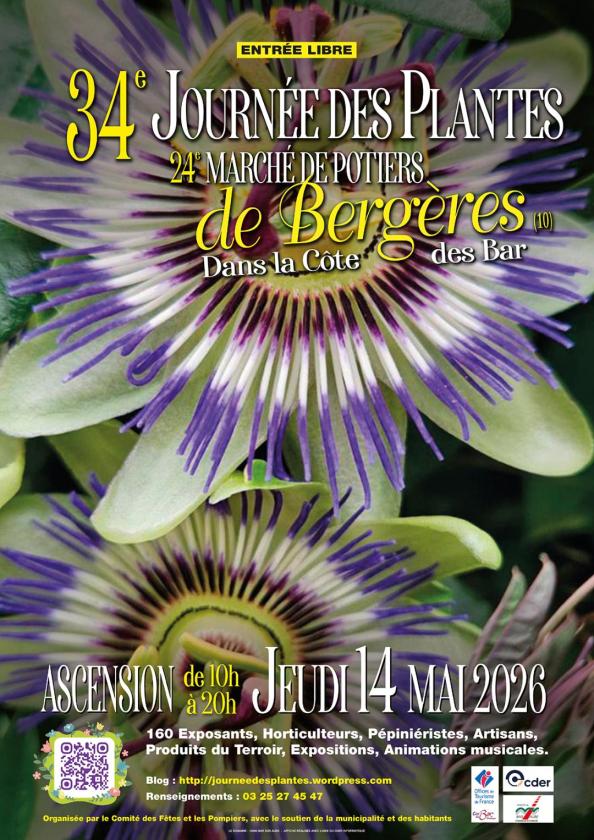 sortie à BERGERES, Aube. 34ÈME JOURNÉE DES PLANTES, 24ÈME MARCHÉ DE POTIERS Sortir à BERGERES(Aube). BERGERES.