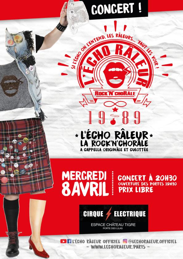 sortie à PARIS 20, Paris. LA ROCK'N'CHORÂLE L'ECHO RÂLEUR EN CONCERT Sortir à PARIS 20(Paris). PARIS 20.