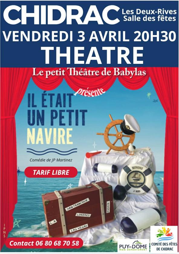 sortie à CHIDRAC, Puy de Dôme. SOIRÉE THÉATRE Sortir à CHIDRAC(Puy de Dôme). CHIDRAC.