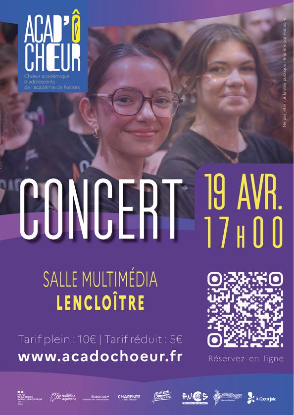 sortie à LENCLOITRE, Vienne. CONCERT ACAD'ÔCHŒUR Sortir à LENCLOITRE(Vienne). LENCLOITRE.