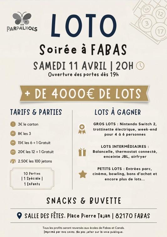 sortie à FABAS, Tarn et Garonne. LOTO Sortir à FABAS(Tarn et Garonne). FABAS.