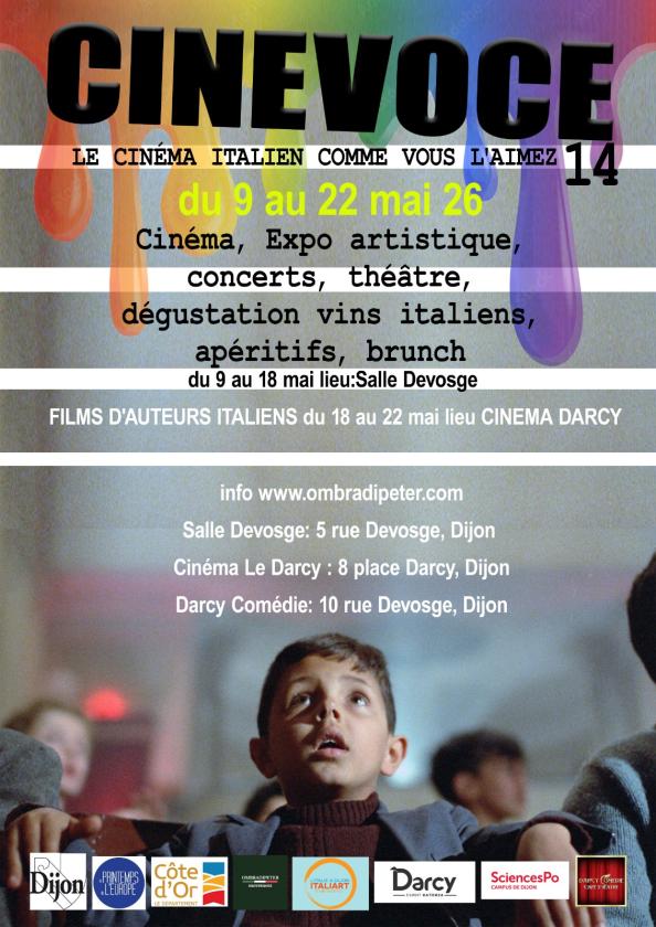 sortie à DIJON, Côte d'Or. CINEVOCE 14 LE CINÉMA ITALIEN COMME VOUS L'AIMEZ Sortir à DIJON(Côte d'Or). DIJON.