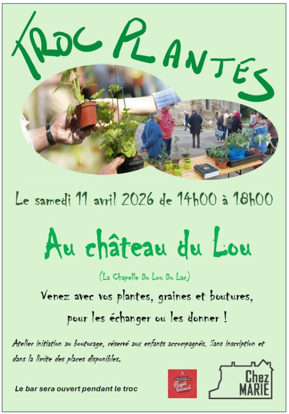 sortie à LA CHAPELLE DU LOU DU LAC, Ille et Vilaine. TROC PLANTES ET DUO LYRES DES LANDES AU CHÂTEAU Sortir à LA CHAPELLE DU LOU DU LAC(Ille et Vilaine). LA CHAPELLE DU LOU DU LAC.