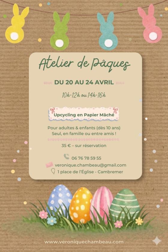 sortie à CAMBREMER, Calvados. ATELIER UPCYCLING EN PAPIER MÂCHÉ Sortir à CAMBREMER(Calvados). CAMBREMER.