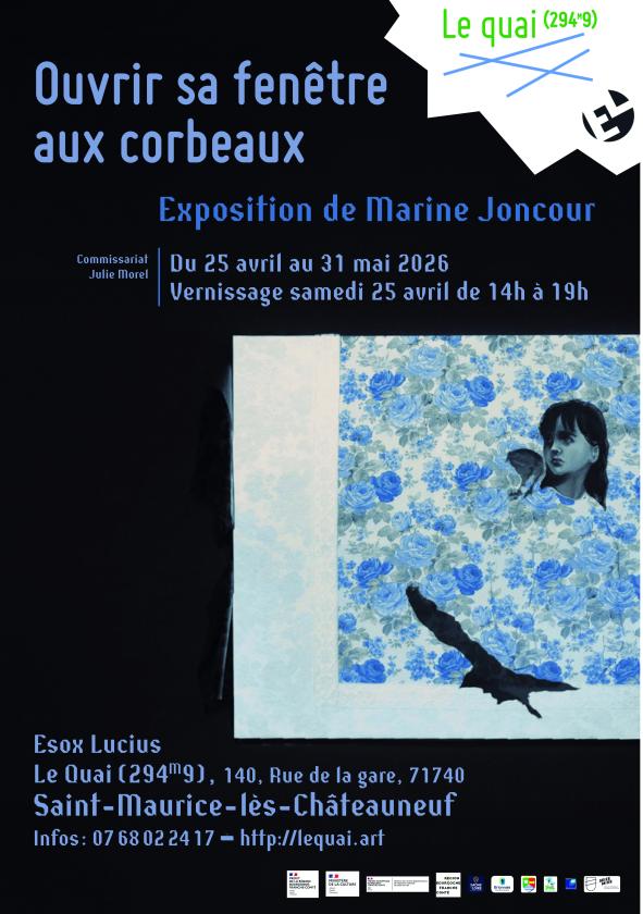 sortie à ST MAURICE LES CHATEAUNEUF, Saône et Loire. "OUVRIR SA FENÊTRE AUX CORBEAUX", MARINE JONCOUR Sortir à ST MAURICE LES CHATEAUNEUF(Saône et Loire). ST MAURICE LES CHATEAUNEUF.