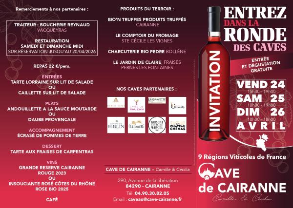 sortie à CAIRANNE, Vaucluse. LA RONDE DES CAVES Sortir à CAIRANNE(Vaucluse). CAIRANNE.