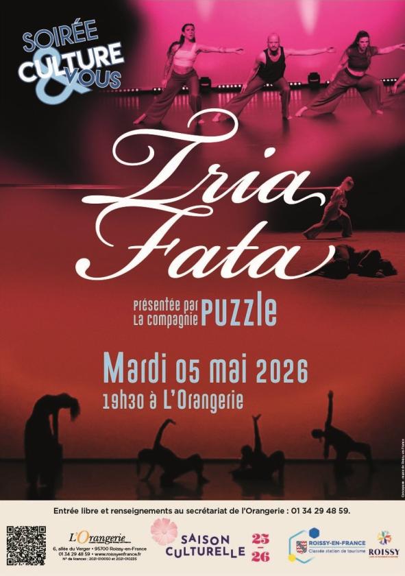 sortie à ROISSY EN FRANCE, Val d'oise. SOIRÉE AUTOUR DE LA COMPAGNIE PUZZLE "TRIA FATA" Sortir à ROISSY EN FRANCE(Val d'oise). ROISSY EN FRANCE.