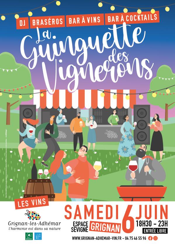 sortie à GRIGNAN, Drôme. GUINGUETTE DES VIGNERONS Sortir à GRIGNAN(Drôme). GRIGNAN.