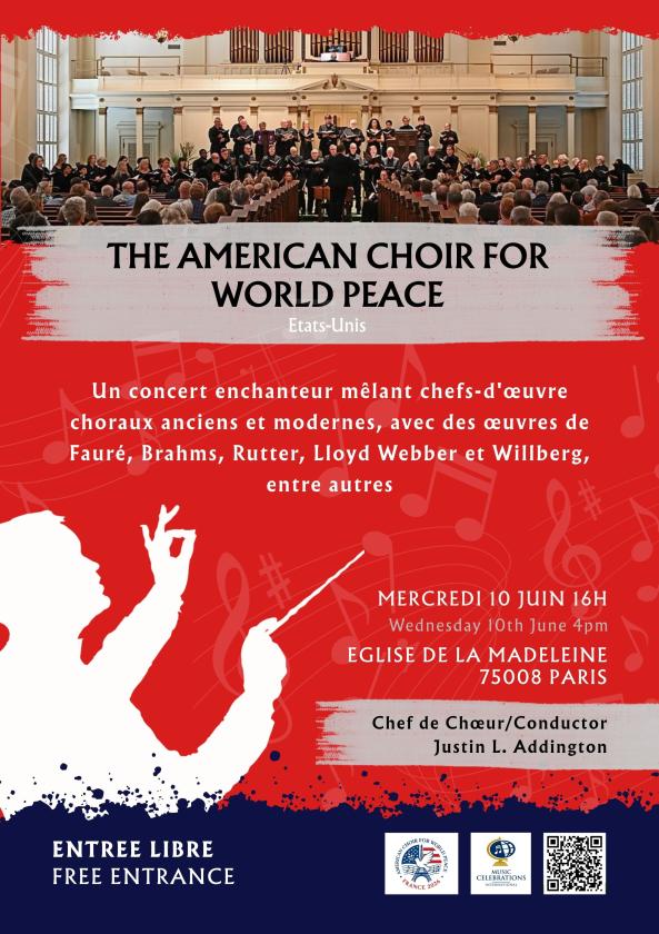 sortie à PARIS, Paris. AMERICAN CHOIR FOR WORLD PEACE AT LA MADELEINE Sortir à PARIS(Paris). PARIS.
