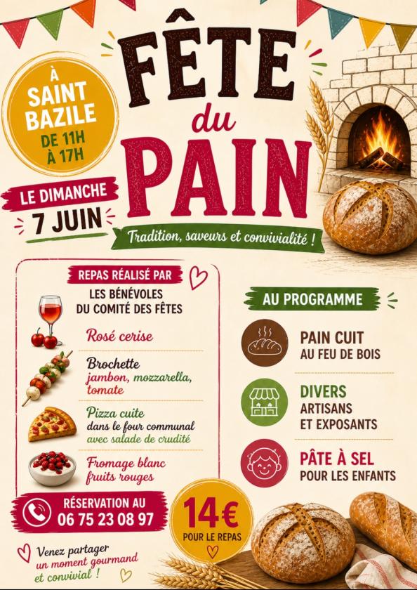 sortie à ST BAZILE, Haute Vienne. FÊTE DU PAIN Sortir à ST BAZILE(Haute Vienne). ST BAZILE.