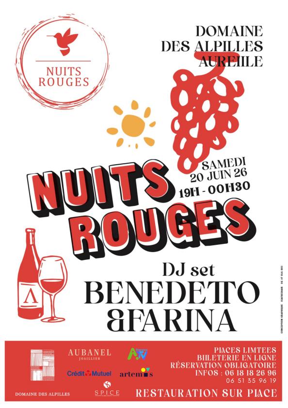 sortie à AUREILLE, Bouches du Rhône. LES NUITS ROUGES Sortir à AUREILLE(Bouches du Rhône). AUREILLE.