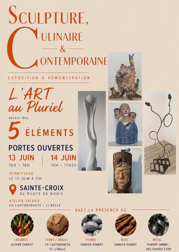 sortie à STE CROIX, Tarn. SCULPTURE CULINAIRE & CONTEMPORAINE Sortir à STE CROIX(Tarn). STE CROIX.