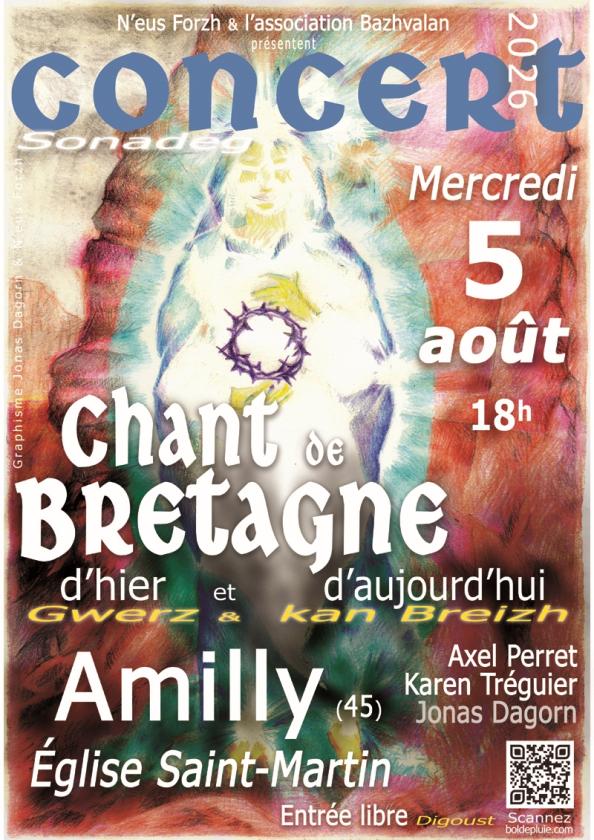 sortie à AMILLY, Loiret. CHANT DE BRETAGNE D'HIER ET D'AUJOURD'HUI Sortir à AMILLY(Loiret). AMILLY.