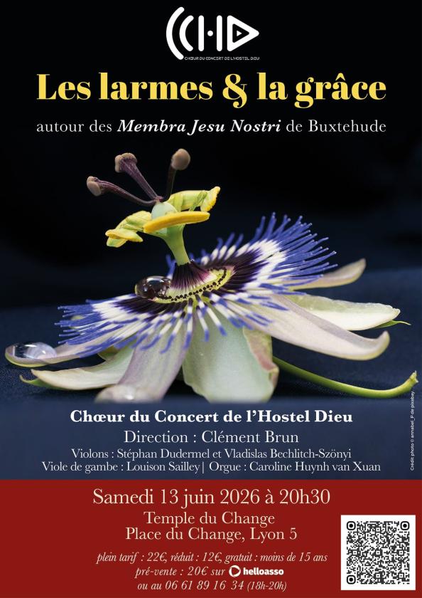 sortie à LYON, Rhône. LES LARMES ET LA GRÂCE (OEUVRES DE BUXTEHUDE) Sortir à LYON(Rhône). LYON.