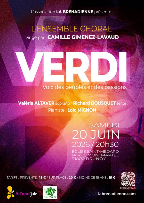 sortie à BRUNOY, Essonne. VERDI - LA VOIX DES PEUPLES ET DES PASSIONS Sortir à BRUNOY(Essonne). BRUNOY.