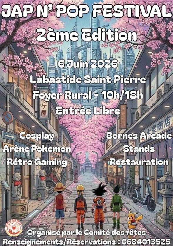 sortie à LABASTIDE ST PIERRE, Tarn et Garonne. JAP N' POP FESTIVAL Sortir à LABASTIDE ST PIERRE(Tarn et Garonne). LABASTIDE ST PIERRE.