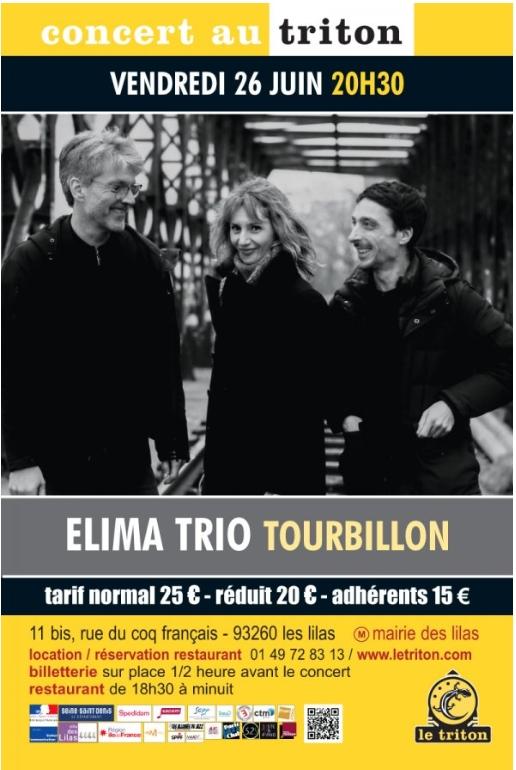 sortie à LES LILAS, Seine Saint Denis. ELIMA TRIO TOURBILLON Sortir à LES LILAS(Seine Saint Denis). LES LILAS.