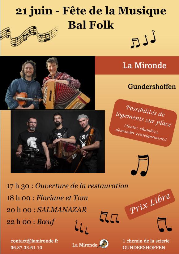 sortie à GUNDERSHOFFEN, Bas Rhin. FÊTE DE LA MUSIQUE AVEC BAL FOLK Sortir à GUNDERSHOFFEN(Bas Rhin). GUNDERSHOFFEN.