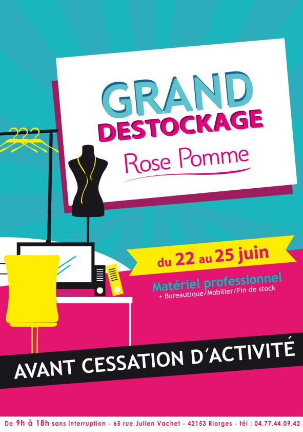 sortie à RIORGES, Loire. GRAND DÉSTOCKAGE ROSE POMME AVANT FERMETURE Sortir à RIORGES(Loire). RIORGES.