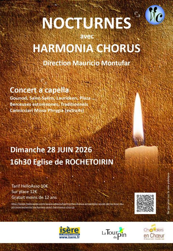 sortie à ROCHETOIRIN, Isère. NOCTURNES AVEC HARMONIA CHORUS Sortir à ROCHETOIRIN(Isère). ROCHETOIRIN.