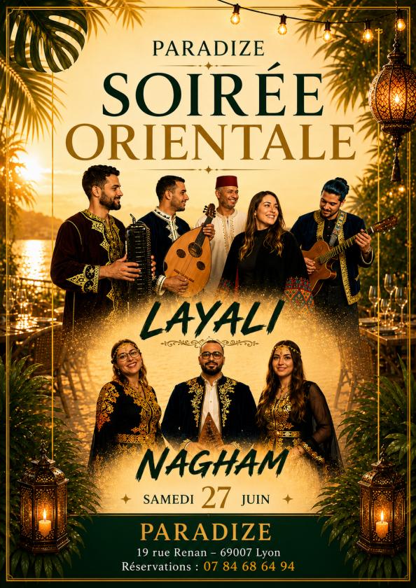 sortie à LYON, Rhône. SOIRÉE CONCERT ORIENTAL Sortir à LYON(Rhône). LYON.