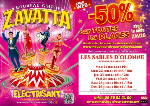 sortie à LES SABLES D OLONNE, Vendée. NOUVEAU CIRQUE ZAVATTA Sortir à LES SABLES D OLONNE(Vendée). LES SABLES D OLONNE.