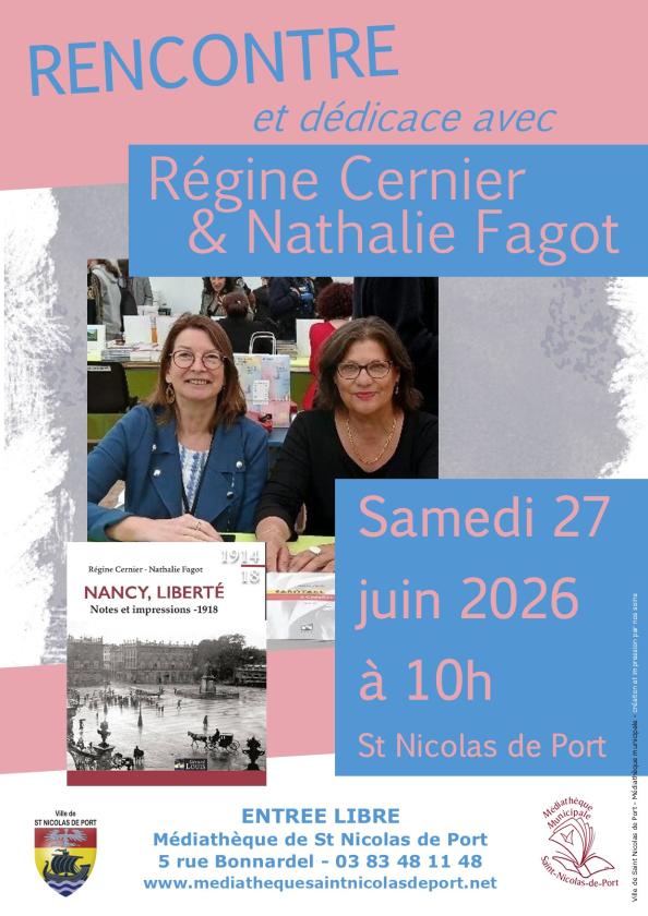 sortie à ST NICOLAS DE PORT, Meurthe et Moselle. RENCONTRE AVEC RÉGINE CERNIER & NATHALIE FAGOT Sortir à ST NICOLAS DE PORT(Meurthe et Moselle). ST NICOLAS DE PORT.