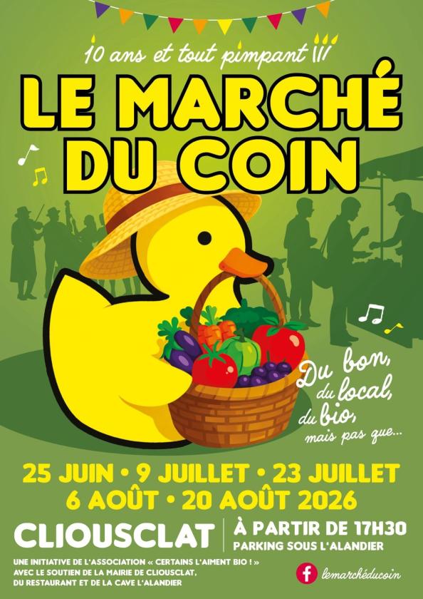 sortie à CLIOUSCLAT, Drôme. MARCHÉ DU COIN Sortir à CLIOUSCLAT(Drôme). CLIOUSCLAT.