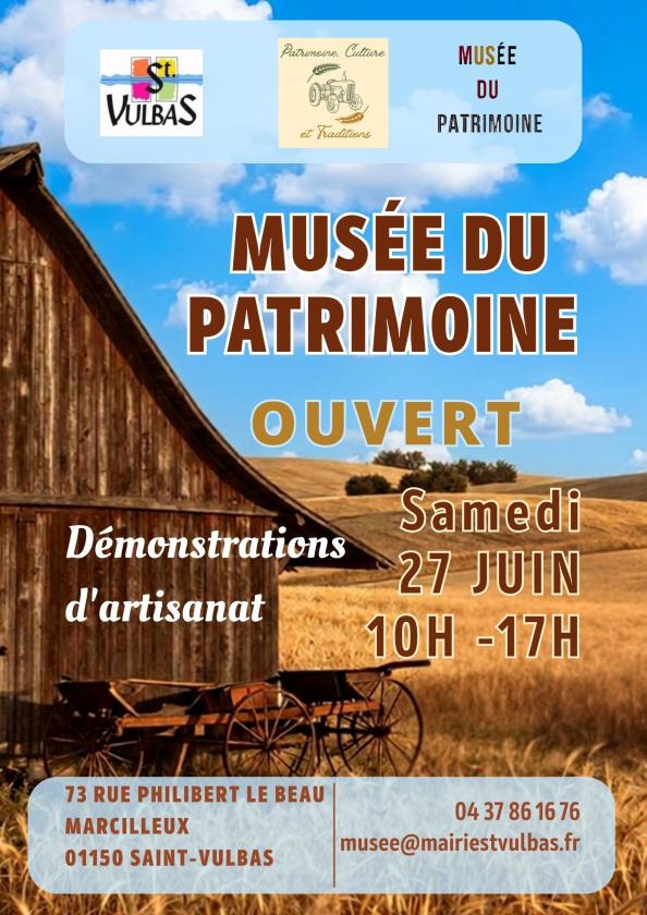 sortie à ST VULBAS, Ain. OUVERTURE DU MUSEE Sortir à ST VULBAS(Ain). ST VULBAS.