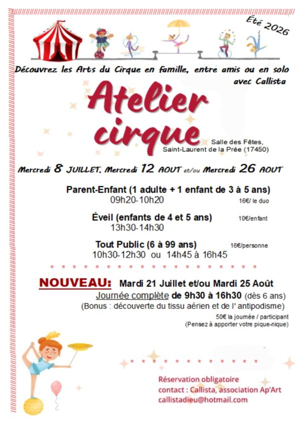 sortie à ST LAURENT DE LA PREE, Charente Maritime. ATELIERS CIRQUE : VACANCES D'ÉTÉ Sortir à ST LAURENT DE LA PREE(Charente Maritime). ST LAURENT DE LA PREE.