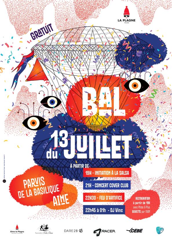 sortie à AIME, Savoie. BAL DU 13 JUILLET Sortir à AIME(Savoie). AIME.