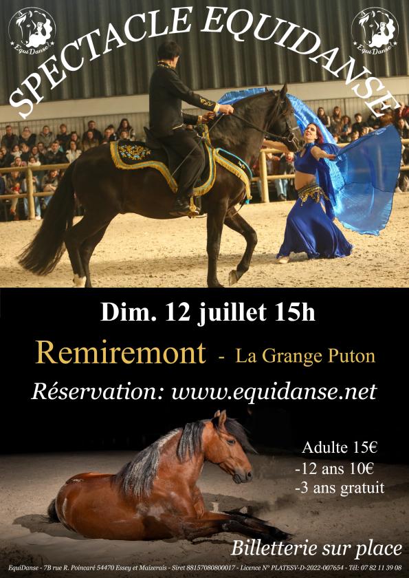 sortie à REMIREMONT, Vosges. SPECTACLE EQUIDANSE Sortir à REMIREMONT(Vosges). REMIREMONT.