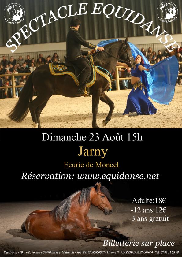 sortie à JARNY, Meurthe et Moselle. SPECTACLE EQUIDANSE Sortir à JARNY(Meurthe et Moselle). JARNY.