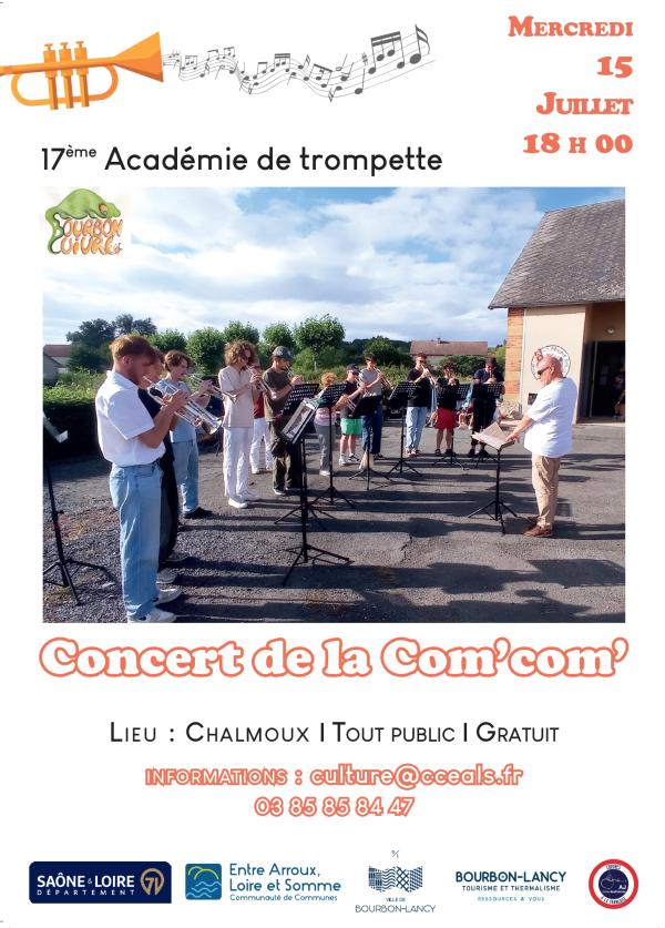 sortie à CHALMOUX, Saône et Loire. CONCERT DES TROMPETTISTES STAGIAIRES Sortir à CHALMOUX(Saône et Loire). CHALMOUX.