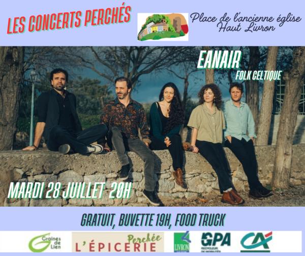 sortie à LIVRON SUR DROME, Drôme. CONCERT DE MUSIQUE AVEC LE GROUPE EANAIR Sortir à LIVRON SUR DROME(Drôme). LIVRON SUR DROME.