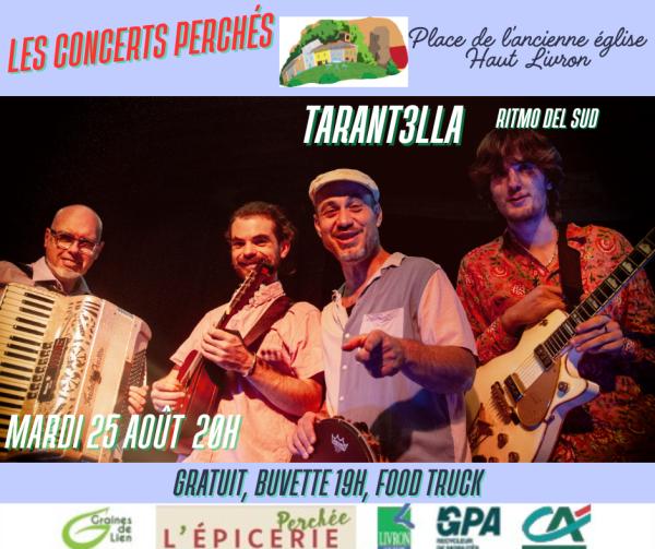 sortie à LIVRON SUR DROME, Drôme. CONCERT DE MUSIQUE AVEC LE GROUPE TARANT3LLA Sortir à LIVRON SUR DROME(Drôme). LIVRON SUR DROME.