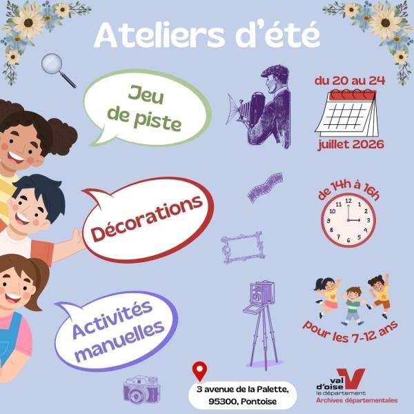 sortie à PONTOISE, Val d'oise. ATELIERS D'ÉTÉ AUX ARCHIVES Sortir à PONTOISE(Val d'oise). PONTOISE.