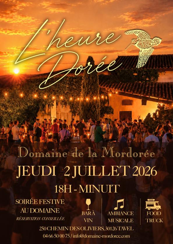 sortie à TAVEL, Gard. L'HEURE DORÉE - SOIRÉE AU DOMAINE Sortir à TAVEL(Gard). TAVEL.