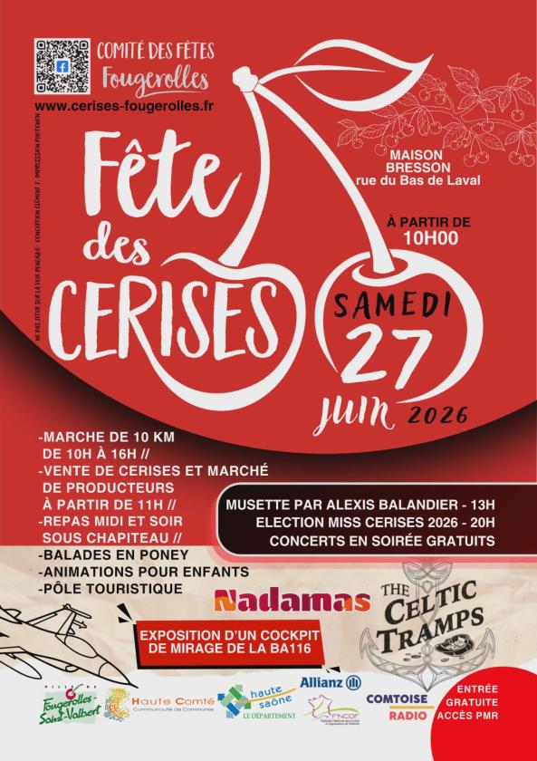 sortie à FOUGEROLLES, Haute Saône. FÊTE DES CERISES Sortir à FOUGEROLLES(Haute Saône). FOUGEROLLES.