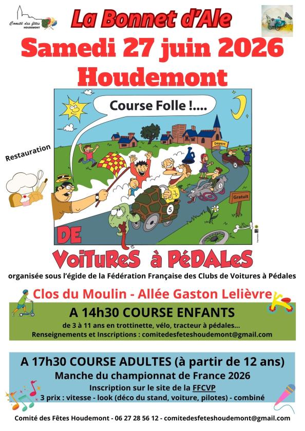 sortie à HOUDEMONT, Meurthe et Moselle. LA BONNET D'ALE - COURSE DE VOITURES A PEDALES Sortir à HOUDEMONT(Meurthe et Moselle). HOUDEMONT.