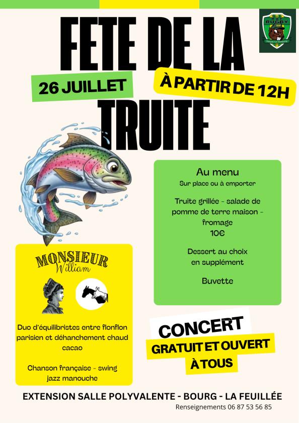 sortie à LA FEUILLEE, Finistère. FÊTE DE LA TRUITE Sortir à LA FEUILLEE(Finistère). LA FEUILLEE.