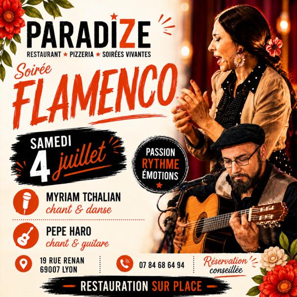 sortie à LYON, Rhône. DINER CONCERT DANSE FLAMENCO Sortir à LYON(Rhône). LYON.