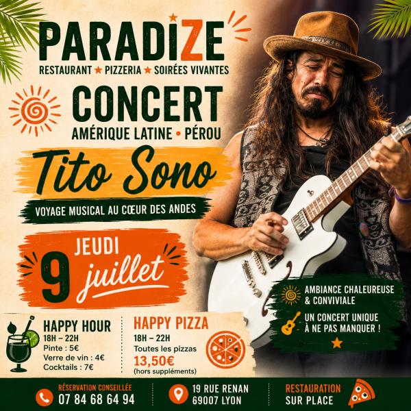 sortie à LYON, Rhône. DINER CONCERT LATINO PÉROU Sortir à LYON(Rhône). LYON.