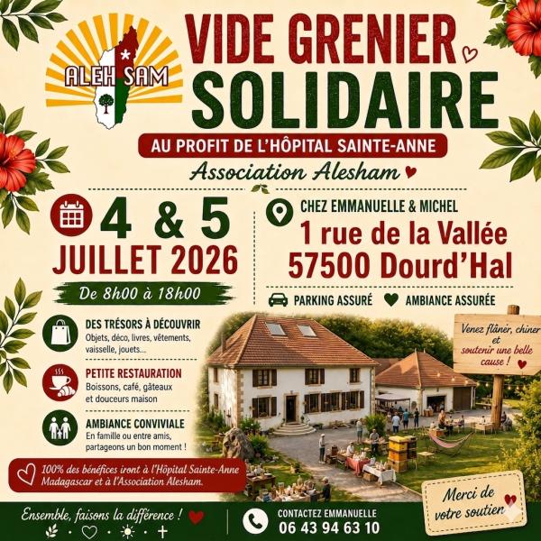 sortie à ST AVOLD, Moselle. VIDE GRENIER SOLIDAIRE Sortir à ST AVOLD(Moselle). ST AVOLD.