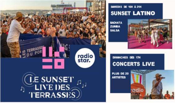sortie à MARSEILLE, Bouches du Rhône. SUNSET LIVE : LE RENDEZ-VOUS MUSICAL DE L’ÉTÉ Sortir à MARSEILLE(Bouches du Rhône). MARSEILLE.